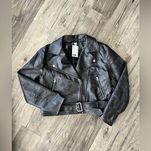 H&M vegan leather jacket
